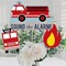 Big Dot of Happiness Fired Up Fire Truck - Firefighter Firetruck Baby Shower or Birthday Party Centerpiece Sticks - Table Toppers - Set of 15
